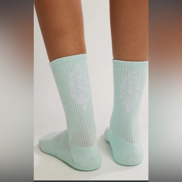 FP Movement by Free People Accessories - FP Movement Last Lap Tube Sock with Buti Logo One Size in Pistachio & White NWT